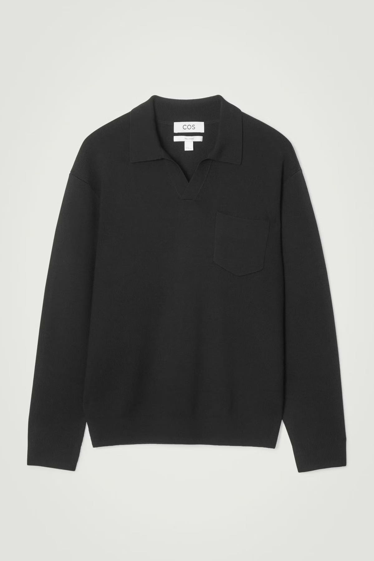 Knitted Wool Long-sleeved Polo Shirt | COS UAE