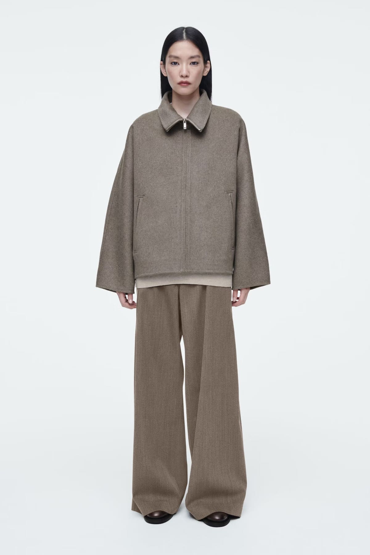 【値下げ】COS オーバーサイズダブルフェイスウールジャケット OVERSIZED DOUBLE-FACED WOOL JACKET オーバーサイズダブル